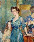 Theo Van Rysselberghe Madame Von Bodenhausen avec son enfant Luli , oil painting artist